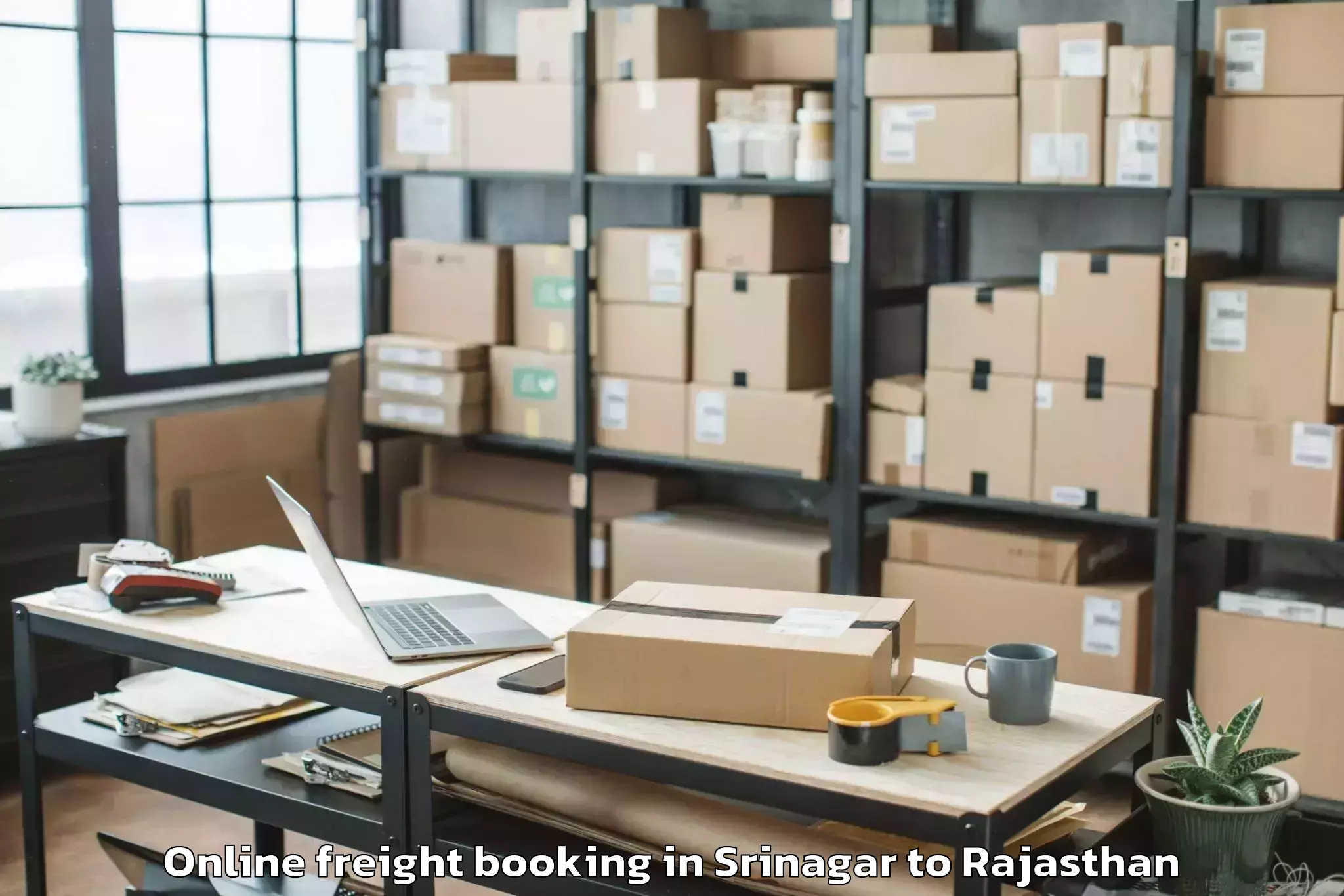 Reliable Srinagar to Tonk Online Freight Booking